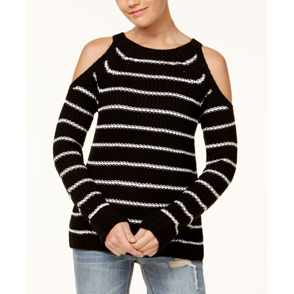 Hippie Rose Juniors Cold Shoulder Sweater